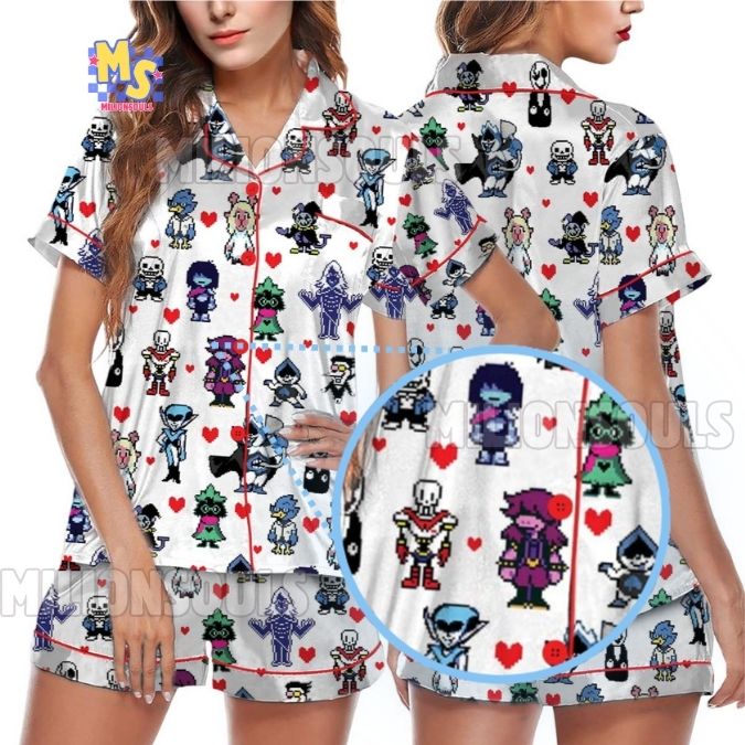 Deltarune Undertale Characters Pajamas Set Deltarune Undertale Characters Pajamas Set