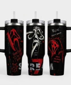 Ghostface Run Don’t Scream Tumbler 40oz 1pc