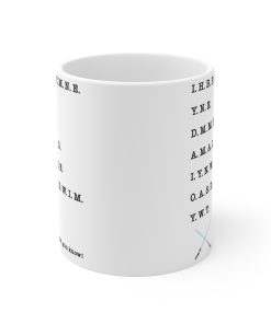 i have brought peace. i h b p g j a s t m n e. Funny Mug