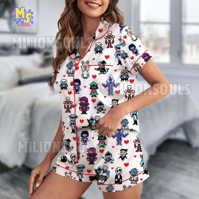 Deltarune Undertale Characters Pajamas Set Deltarune Undertale Characters Pajamas Set