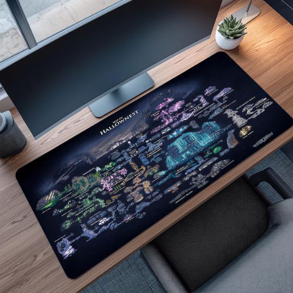 Hollow Knight Hallownest Map Version 2 Desk Mat Hollow Knight Hallownest Map Version 2 Desk Mat