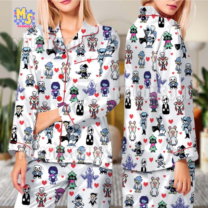 Deltarune Undertale Characters Pajamas Set Deltarune Undertale Characters Pajamas Set