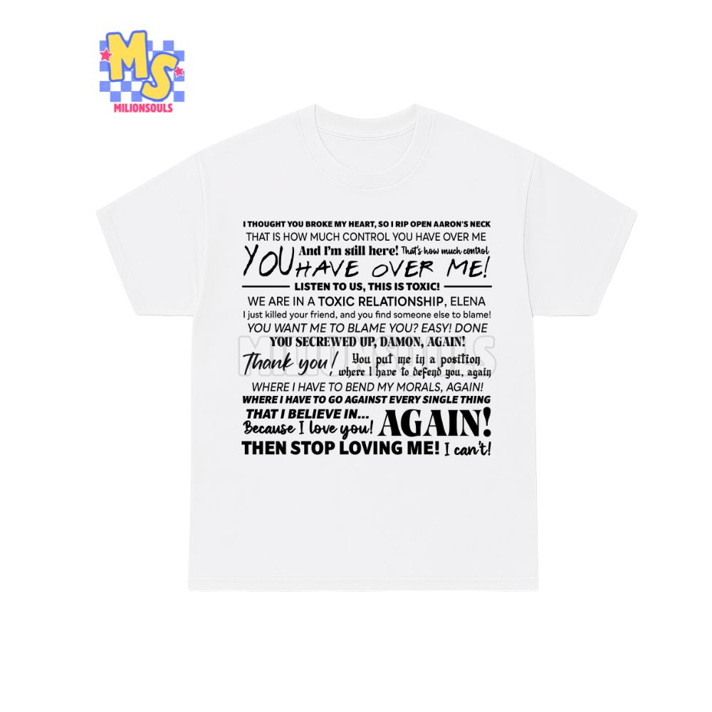 TVD Quotes Damon And Elena Ver 2 Shirt TVD Quotes Damon And Elena Ver 2 Shirt