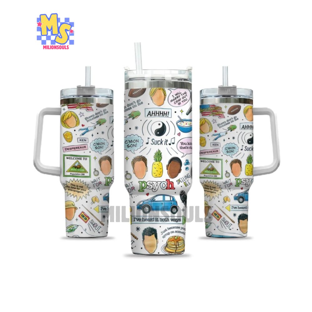 Psych TV Show Tumbler 40oz 1pc Psych TV Show Tumbler 40oz 1pc