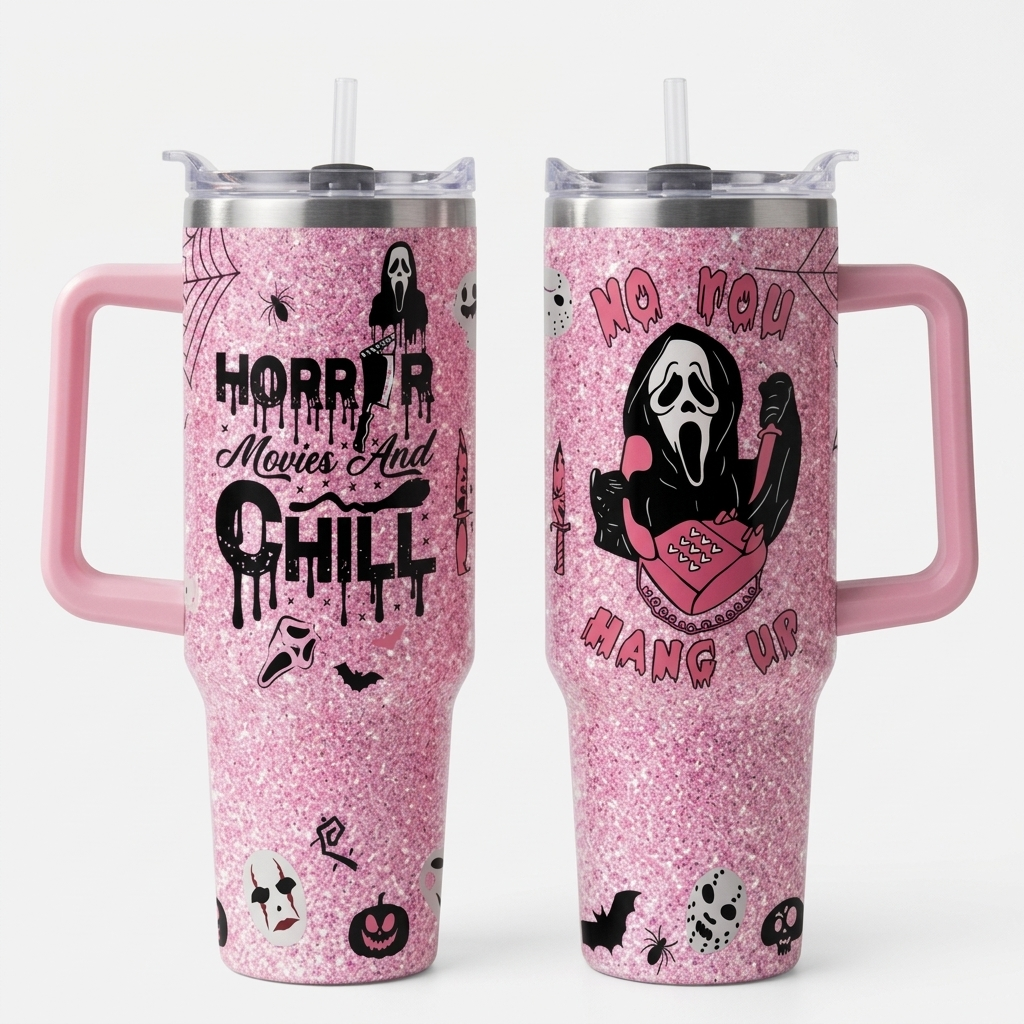 Ghostface No You Hang Up Tumbler 40oz 1pc Ghostface No You Hang Up Tumbler 40oz 1pc
