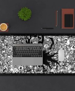 Hollow Knight Characters W&B Desk Mat