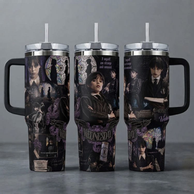 Wednesday Addams Tumbler 40oz 1pc Wednesday Addams Tumbler 40oz 1pc