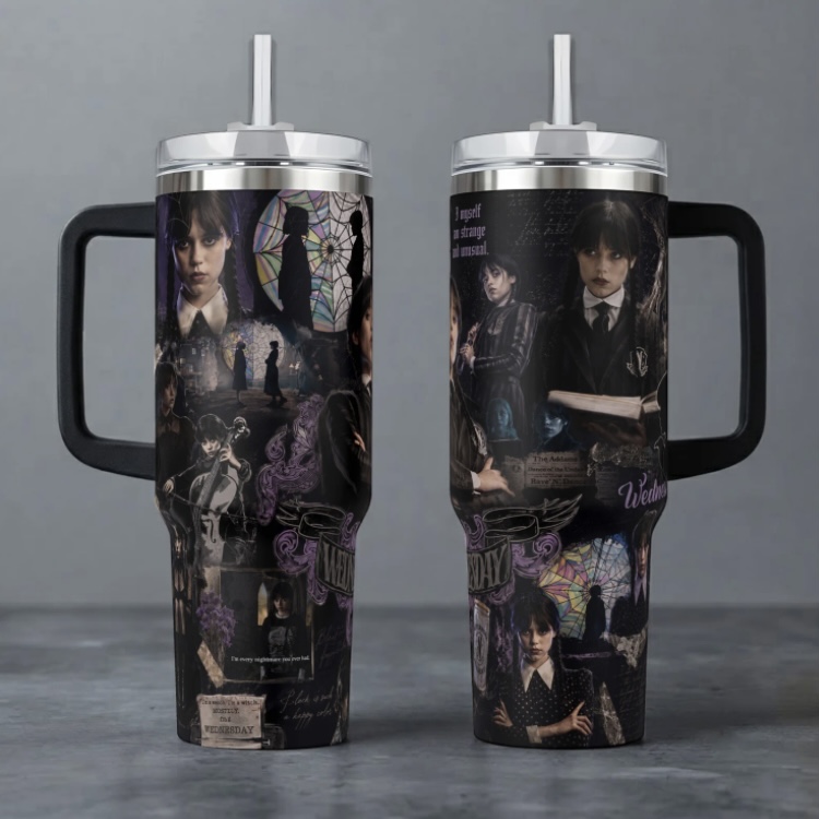 Wednesday Addams Tumbler 40oz 1pc Wednesday Addams Tumbler 40oz 1pc