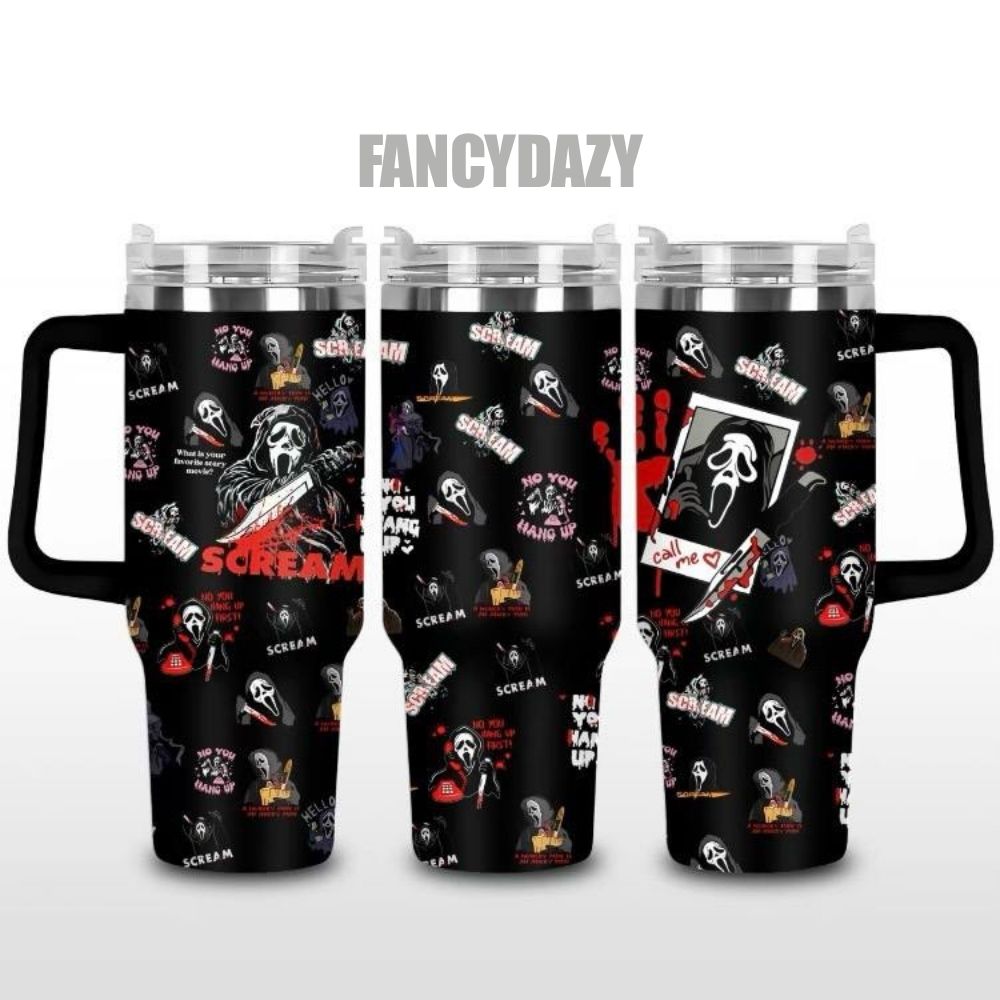 Scream Ghostface Horror Movie Character Tumbler 40oz 1pc Scream Ghostface Horror Movie Character Tumbler 40oz 1pc
