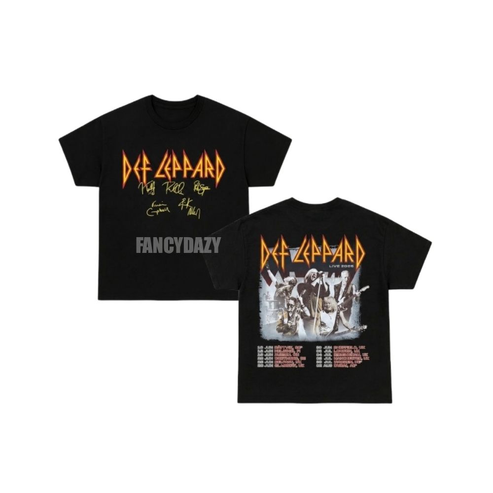 Def Leppard 2 Sided Live 2026 Shirt Def Leppard 2 Sided Live 2026 Shirt