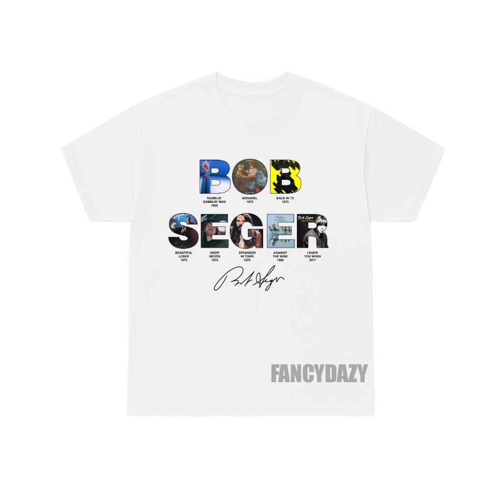 Bob Seger Discography Album Collage Shirt Bob Seger Discography Album Collage Shirt