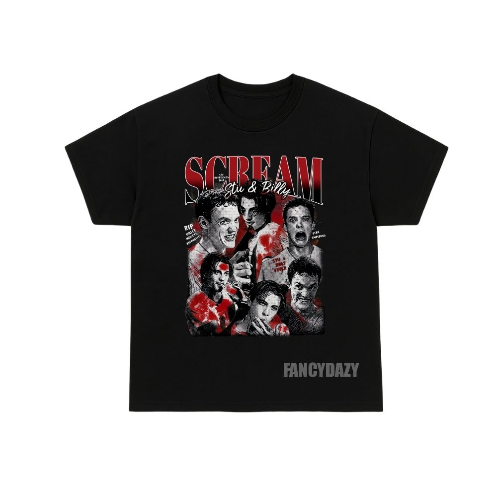 Scream Billy Loomis – Stu Macher Bootleg Shirt Scream Billy Loomis – Stu Macher Bootleg Shirt