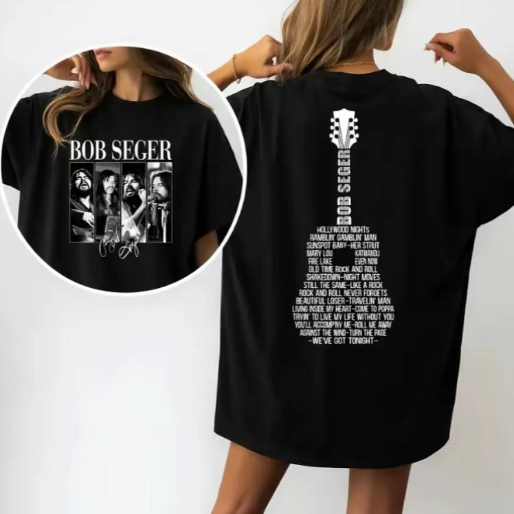 Bob Seger 2 Sided Songs Shirt Bob Seger 2 Sided Songs Shirt