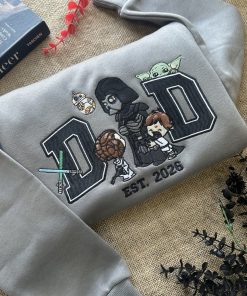 Stars Dad Est 2026 Embroidered Sweatshirt