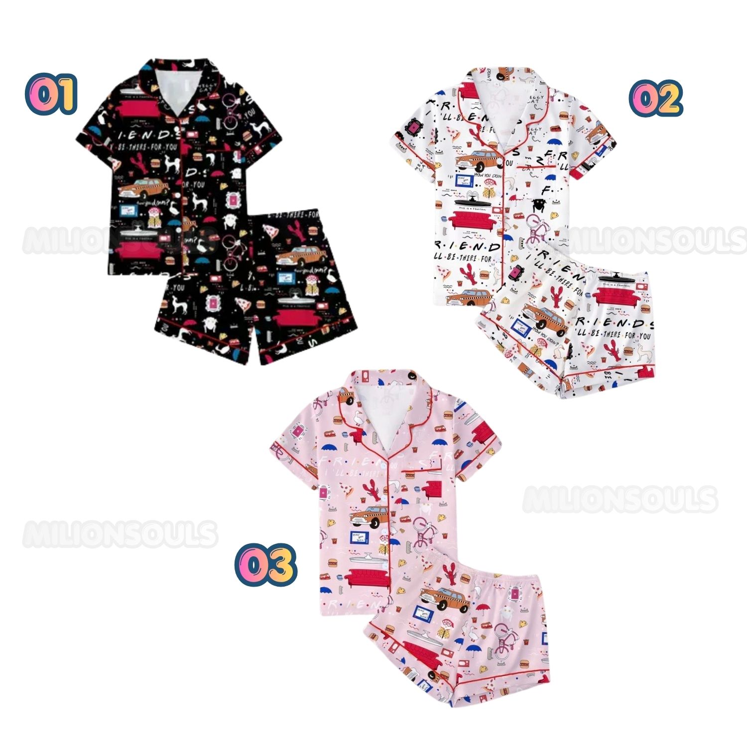 Friends TV Show Pajamas Set Collection Friends TV Show Pajamas Set Collection
